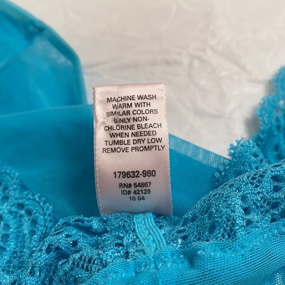 Victoria’s Secret turquoise nylon mesh lace panty - Picture 7 of 14